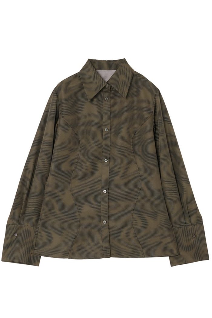 【ミラ ショーン バイ チカ キサダ/mila schon by chika kisada】のオリジナルプリント シャツ インテリア・キッズ・メンズ・レディースファッション・服の通販 founy(ファニー) https://founy.com/ ファッション Fashion レディースファッション Fashion for Women トップス・カットソー Cut & Sew Tops シャツ・ブラウス・オフィスカジュアル Elegant Blouses & Button-Ups インナー Innerwear クラシカル Classical, Vintage-Inspired サテン Satin, Glossy Fabric スリーブ Sleeve, Long Sleeve / Short Sleeve プリント Print, Printed Pattern ロング Long, Long-Length 羽織 Haori, Light Jacket |ID: prp329100004646708 ipo3291000000036152135