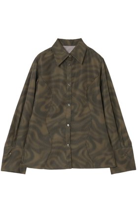 【ミラ ショーン バイ チカ キサダ/mila schon by chika kisada】のオリジナルプリント シャツ 人気、トレンドファッション・服の通販 founy(ファニー) ファッション Fashion レディースファッション Fashion for Women トップス・カットソー Cut & Sew Tops シャツ・ブラウス・オフィスカジュアル Elegant Blouses & Button-Ups インナー Innerwear クラシカル Classical, Vintage-Inspired サテン Satin, Glossy Fabric スリーブ Sleeve, Long Sleeve / Short Sleeve プリント Print, Printed Pattern ロング Long, Long-Length 羽織 Haori, Light Jacket |ID:prp329100004646708