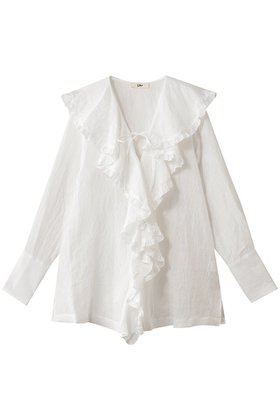 【ウーア/Uhr】 ラッフルフリルシャツ人気、トレンドファッション・服の通販 founy(ファニー) ファッション Fashion レディースファッション Fashion for Women トップス・カットソー Cut & Sew Tops シャツ・ブラウス・オフィスカジュアル Elegant Blouses & Button-Ups 2025年 2025 2025-2026秋冬・A/W Autumn/Winter 2025–26 AW25–26 おすすめ Recommended / Our Picks スリット Slit, Slit Detail スリーブ Sleeve, Long Sleeve / Short Sleeve バランス Balance, Style Balance フリル Frill, Ruffle ロング Long, Long-Length A/W・秋冬 Autumn/Winter |ID:prp329100004646713