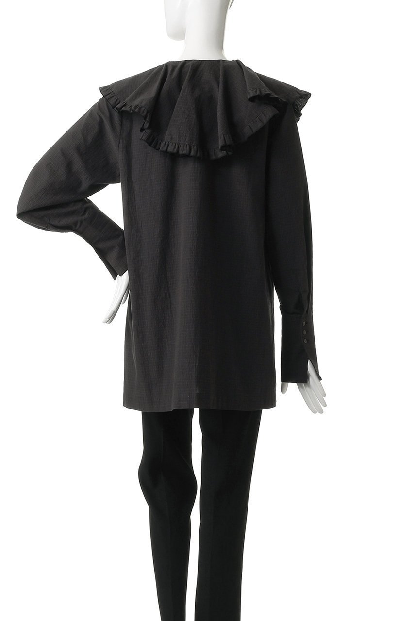 【ウーア/Uhr】のラッフルフリルシャツ 人気、トレンドファッション・服の通販 founy(ファニー) ファッション Fashion レディースファッション Fashion for Women トップス・カットソー Cut & Sew Tops シャツ・ブラウス・オフィスカジュアル Elegant Blouses & Button-Ups おすすめ Recommended / Our Picks スリット Slit, Slit Detail スリーブ Sleeve, Long Sleeve / Short Sleeve バランス Balance, Style Balance フリル Frill, Ruffle ロング Long, Long-Length other-4|ID: prp329100004646713 ipo3291000000035597697