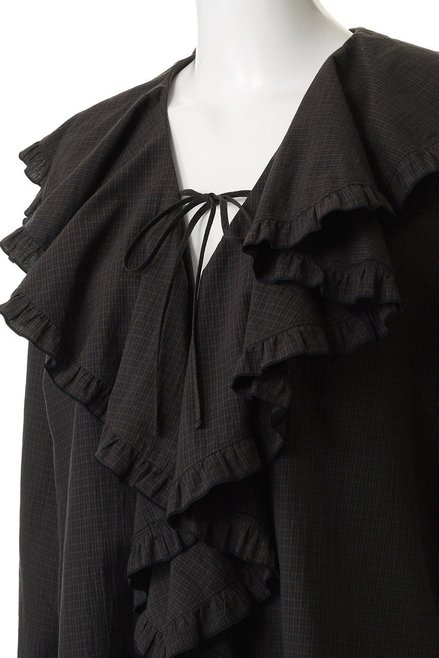 【ウーア/Uhr】のラッフルフリルシャツ 人気、トレンドファッション・服の通販 founy(ファニー) ファッション Fashion レディースファッション Fashion for Women トップス・カットソー Cut & Sew Tops シャツ・ブラウス・オフィスカジュアル Elegant Blouses & Button-Ups おすすめ Recommended / Our Picks スリット Slit, Slit Detail スリーブ Sleeve, Long Sleeve / Short Sleeve バランス Balance, Style Balance フリル Frill, Ruffle ロング Long, Long-Length other-5|ID: prp329100004646713 ipo3291000000035597701