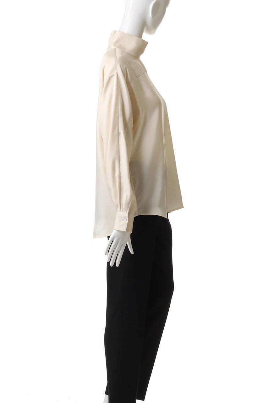 【チノ/CINOH】のサテン ハイネック ブラウス 人気、トレンドファッション・服の通販 founy(ファニー) 　ファッション　Fashion　レディースファッション　Fashion for Women　トップス・カットソー　Cut & Sew Tops　シャツ・ブラウス・オフィスカジュアル　Elegant Blouses & Button-Ups　エレガント 上品　Elegant　サテン　Satin, Glossy Fabric　シルク　Silk, 100% Silk　スリーブ　Sleeve, Long Sleeve / Short Sleeve　ドレープ　Drape, Draping Fabric　ハイネック　High Neck, Mock Neck　バランス　Balance, Style Balance　パターン　Pattern, Design Print　フィット　Fit, Slim Fit　ヨーク　Yoke, Yoke Design　リラックス　Relax, Relaxed Fit　ルーズ　Loose, Oversized　ロング　Long, Long-Length　other-3|ID: prp329100004646714 ipo3291000000035652069