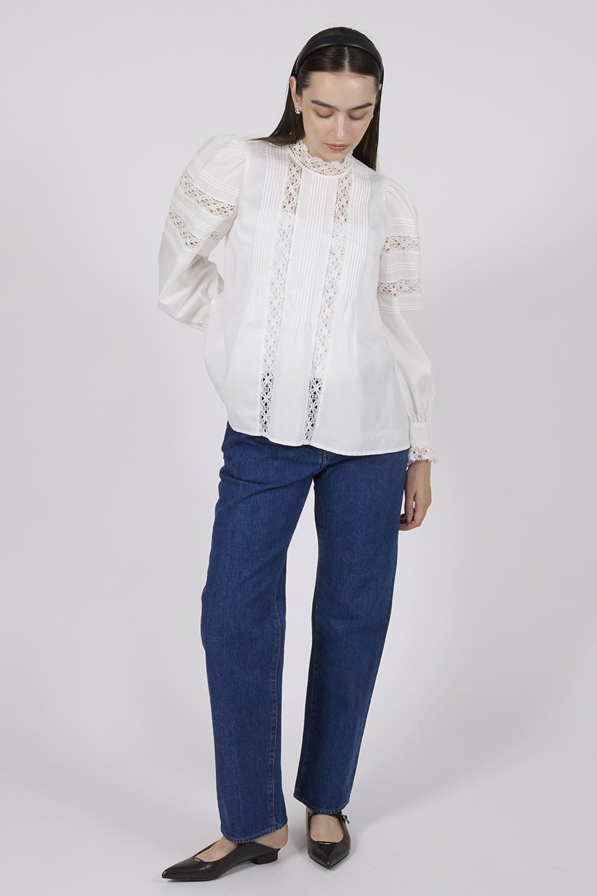 【ビリティス ディセッタン/Bilitis dix-sept ans】のレースハイネックブラウス 人気、トレンドファッション・服の通販 founy(ファニー) 　ファッション　Fashion　レディースファッション　Fashion for Women　トップス・カットソー　Cut & Sew Tops　シャツ・ブラウス・オフィスカジュアル　Elegant Blouses & Button-Ups　スラックス　Slacks, Dress Pants　スリーブ　Sleeve, Long Sleeve / Short Sleeve　デニム　Denim, Jeans Material　ハイネック　High Neck, Mock Neck　フェミニン　Feminine, Girly　フレア　Flare, Flared　レース　Lace, Lace Fabric　ロング　Long, Long-Length　other-7|ID: prp329100004646715 ipo3291000000034308414