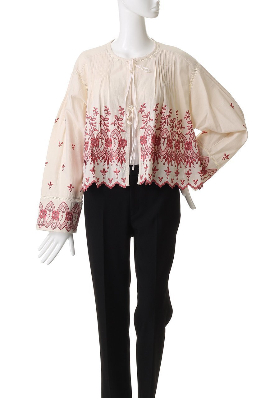 【ヌキテパ/NE QUITTEZ PAS】のCRIMP COTTON ANGLAISE エンブロイダリー トップ 人気、トレンドファッション・服の通販 founy(ファニー) 　ファッション　Fashion　レディースファッション　Fashion for Women　トップス・カットソー　Cut & Sew Tops　シャツ・ブラウス・オフィスカジュアル　Elegant Blouses & Button-Ups　2025年　2025　2025-2026秋冬・A/W　Autumn/Winter 2025–26 AW25–26　エンブロイダリー　Embroidery Design　スリーブ　Sleeve, Long Sleeve / Short Sleeve　バランス　Balance, Style Balance　フェミニン　Feminine, Girly　リボン　Ribbon, Bow　ロング　Long, Long-Length　A/W・秋冬　Autumn/Winter　other-2|ID: prp329100004646717 ipo3291000000033540866