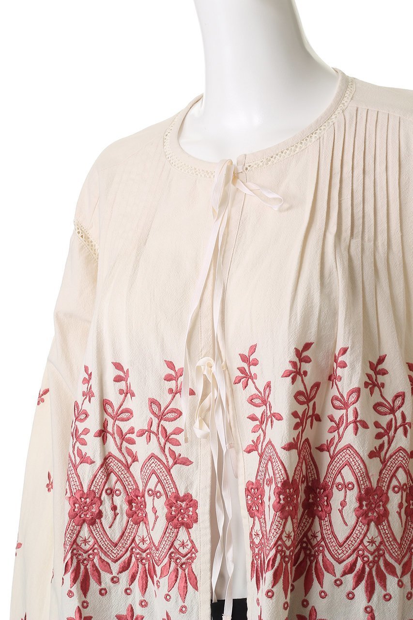 【ヌキテパ/NE QUITTEZ PAS】のCRIMP COTTON ANGLAISE エンブロイダリー トップ 人気、トレンドファッション・服の通販 founy(ファニー) 　ファッション　Fashion　レディースファッション　Fashion for Women　トップス・カットソー　Cut & Sew Tops　シャツ・ブラウス・オフィスカジュアル　Elegant Blouses & Button-Ups　2025年　2025　2025-2026秋冬・A/W　Autumn/Winter 2025–26 AW25–26　エンブロイダリー　Embroidery Design　スリーブ　Sleeve, Long Sleeve / Short Sleeve　バランス　Balance, Style Balance　フェミニン　Feminine, Girly　リボン　Ribbon, Bow　ロング　Long, Long-Length　A/W・秋冬　Autumn/Winter　other-5|ID: prp329100004646717 ipo3291000000033540869