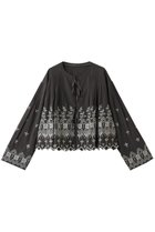 【ヌキテパ/NE QUITTEZ PAS】のCRIMP COTTON ANGLAISE エンブロイダリー トップ チャコール|ID: prp329100004646717 ipo3291000000035346397