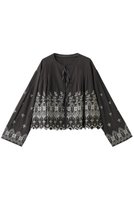 【ヌキテパ/NE QUITTEZ PAS】のCRIMP COTTON ANGLAISE エンブロイダリー トップ 人気、トレンドファッション・服の通販 founy(ファニー) ファッション Fashion レディースファッション Fashion for Women トップス・カットソー Cut & Sew Tops シャツ・ブラウス・オフィスカジュアル Elegant Blouses & Button-Ups エンブロイダリー Embroidery Design スリーブ Sleeve, Long Sleeve / Short Sleeve バランス Balance, Style Balance フェミニン Feminine, Girly リボン Ribbon, Bow ロング Long, Long-Length |ID:prp329100004646717