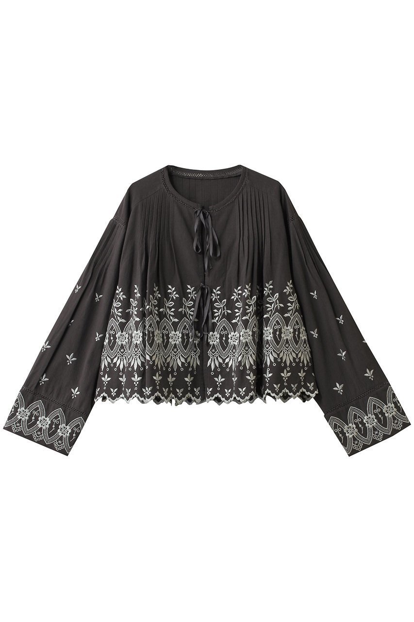 【ヌキテパ/NE QUITTEZ PAS】のCRIMP COTTON ANGLAISE エンブロイダリー トップ 人気、トレンドファッション・服の通販 founy(ファニー) ファッション Fashion レディースファッション Fashion for Women トップス・カットソー Cut & Sew Tops シャツ・ブラウス・オフィスカジュアル Elegant Blouses & Button-Ups エンブロイダリー Embroidery Design スリーブ Sleeve, Long Sleeve / Short Sleeve バランス Balance, Style Balance フェミニン Feminine, Girly リボン Ribbon, Bow ロング Long, Long-Length other-1|ID: prp329100004646717 ipo3291000000035938822