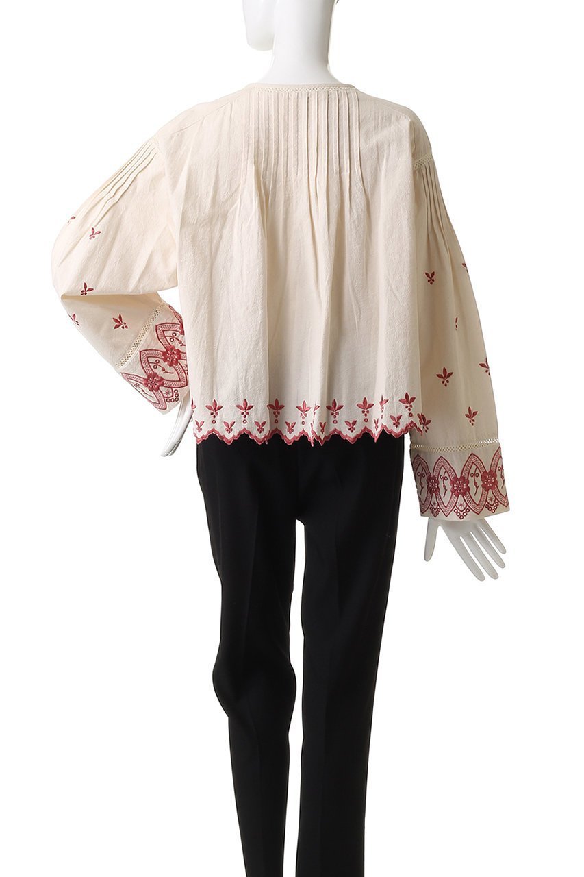 【ヌキテパ/NE QUITTEZ PAS】のCRIMP COTTON ANGLAISE エンブロイダリー トップ 人気、トレンドファッション・服の通販 founy(ファニー) ファッション Fashion レディースファッション Fashion for Women トップス・カットソー Cut & Sew Tops シャツ・ブラウス・オフィスカジュアル Elegant Blouses & Button-Ups エンブロイダリー Embroidery Design スリーブ Sleeve, Long Sleeve / Short Sleeve バランス Balance, Style Balance フェミニン Feminine, Girly リボン Ribbon, Bow ロング Long, Long-Length other-4|ID: prp329100004646717 ipo3291000000035938829