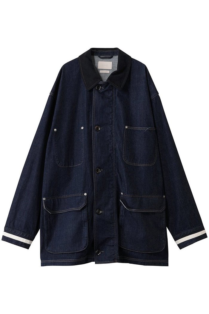 【ヨーク/YOKE / MEN】の【MEN】デニム カバーオール ハーフ コート インテリア・キッズ・メンズ・レディースファッション・服の通販 founy(ファニー) https://founy.com/ ファッション Fashion メンズファッション Fashion for Men 2025年 2025 2025-2026秋冬・A/W Autumn/Winter 2025–26 AW25–26 インディゴ Indigo Denim コーデュロイ Corduroy, Cord Fabric ショート Short, Short Length ジャケット Jacket, Outerwear デニム Denim, Jeans Material ハーフ Half, Half-Length バランス Balance, Style Balance モダン Modern, Contemporary ヴィンテージ Vintage Style A/W・秋冬 Autumn/Winter |ID: prp329100004646722 ipo3291000000033540912