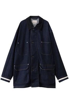 【ヨーク/YOKE / MEN】の【MEN】デニム カバーオール ハーフ コート 人気、トレンドファッション・服の通販 founy(ファニー) ファッション Fashion メンズファッション Fashion for Men 2025年 2025 2025-2026秋冬・A/W Autumn/Winter 2025–26 AW25–26 インディゴ Indigo Denim コーデュロイ Corduroy, Cord Fabric ショート Short, Short Length ジャケット Jacket, Outerwear デニム Denim, Jeans Material ハーフ Half, Half-Length バランス Balance, Style Balance モダン Modern, Contemporary ヴィンテージ Vintage Style A/W・秋冬 Autumn/Winter |ID:prp329100004646722