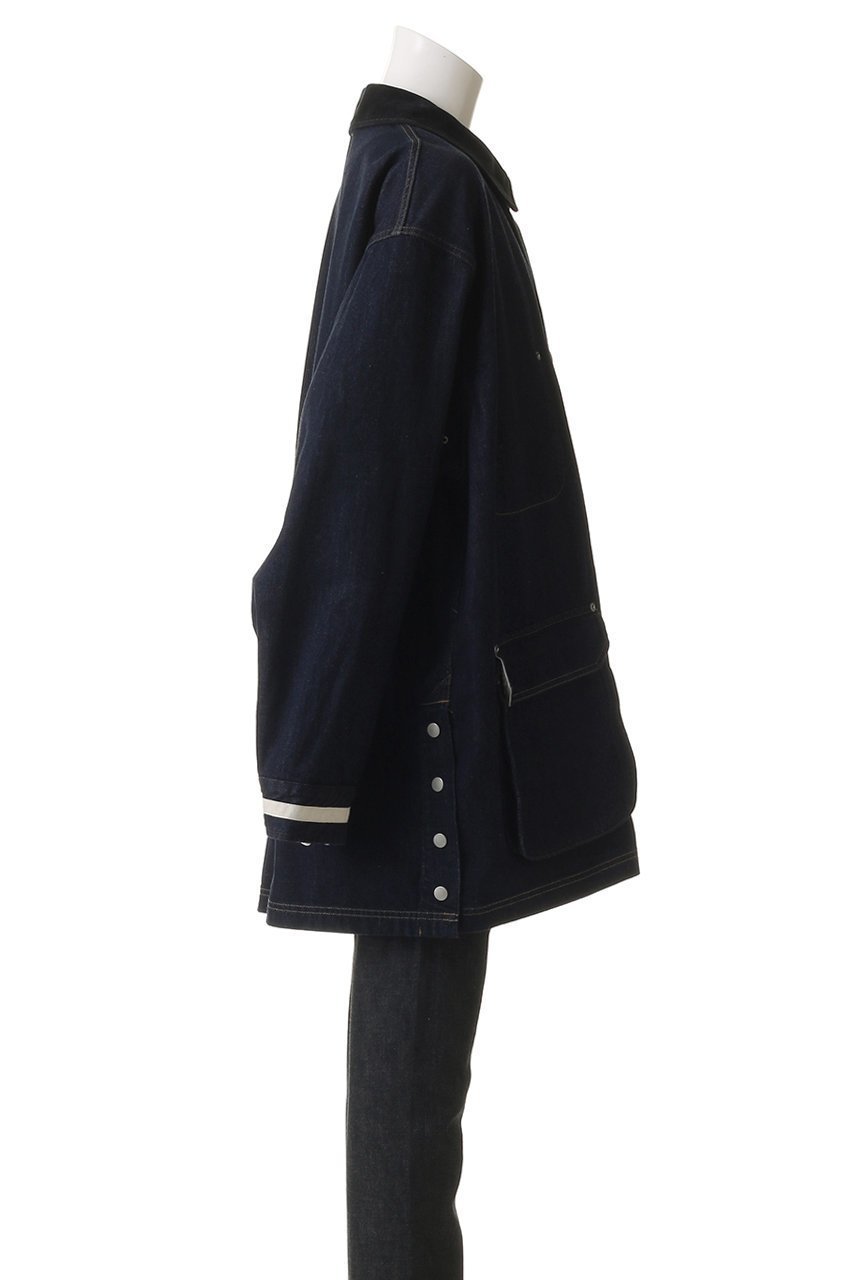 【ヨーク/YOKE / MEN】の【MEN】デニム カバーオール ハーフ コート 人気、トレンドファッション・服の通販 founy(ファニー) 　ファッション　Fashion　メンズファッション　Fashion for Men　2025年　2025　2025-2026秋冬・A/W　Autumn/Winter 2025–26 AW25–26　インディゴ　Indigo Denim　コーデュロイ　Corduroy, Cord Fabric　ショート　Short, Short Length　ジャケット　Jacket, Outerwear　デニム　Denim, Jeans Material　ハーフ　Half, Half-Length　バランス　Balance, Style Balance　モダン　Modern, Contemporary　ヴィンテージ　Vintage Style　A/W・秋冬　Autumn/Winter　other-3|ID: prp329100004646722 ipo3291000000033540917