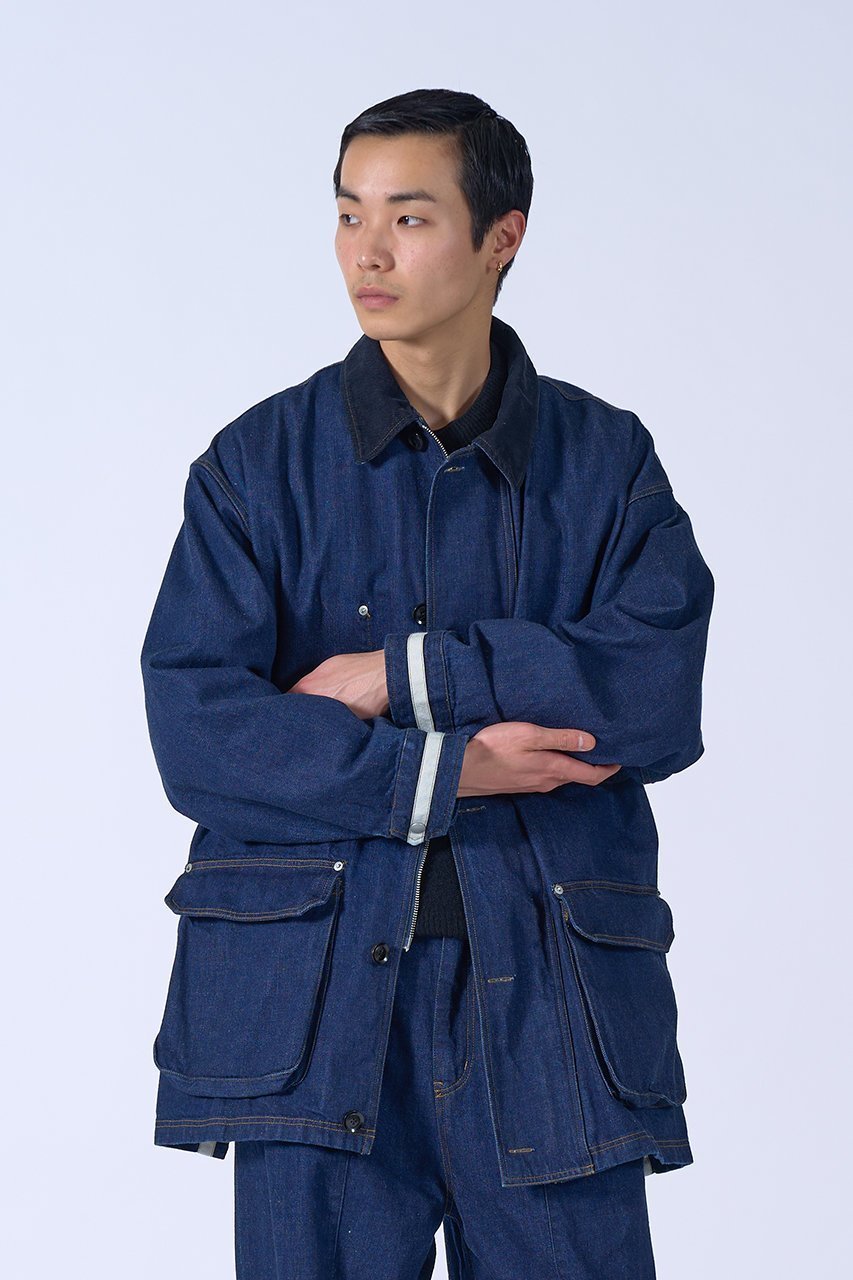 【ヨーク/YOKE / MEN】の【MEN】デニム カバーオール ハーフ コート 人気、トレンドファッション・服の通販 founy(ファニー) 　ファッション　Fashion　メンズファッション　Fashion for Men　インディゴ　Indigo Denim　コーデュロイ　Corduroy, Cord Fabric　ショート　Short, Short Length　ジャケット　Jacket, Outerwear　デニム　Denim, Jeans Material　ハーフ　Half, Half-Length　バランス　Balance, Style Balance　モダン　Modern, Contemporary　ヴィンテージ　Vintage Style　other-8|ID: prp329100004646722 ipo3291000000034154573