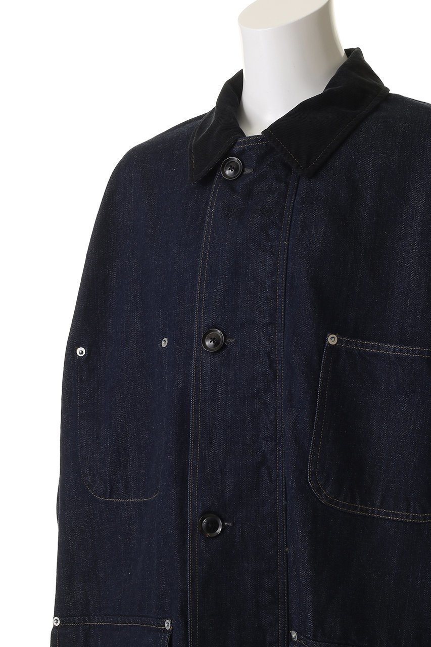【ヨーク/YOKE】の【UNISEX】デニム カバーオール ハーフ コート 人気、トレンドファッション・服の通販 founy(ファニー) 　ファッション　Fashion　レディースファッション　Fashion for Women　アウター　Coat / Outerwear Collection　コート・ロングコート・ピーコート　Long Coats, Peacoats & More　ユニセックス　Unisex, Genderless　インディゴ　Indigo Denim　コーデュロイ　Corduroy, Cord Fabric　ショート　Short, Short Length　ジャケット　Jacket, Outerwear　デニム　Denim, Jeans Material　ハーフ　Half, Half-Length　バランス　Balance, Style Balance　モダン　Modern, Contemporary　ヴィンテージ　Vintage Style　other-5|ID: prp329100004646722 ipo3291000000035652097