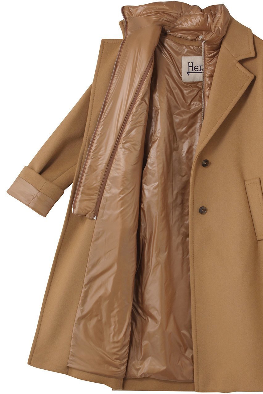 【ヘルノ/HERNO】のウール中綿コンビ コート 人気、トレンドファッション・服の通販 founy(ファニー) 　ファッション　Fashion　レディースファッション　Fashion for Women　アウター　Coat / Outerwear Collection　コート・ロングコート・ピーコート　Long Coats, Peacoats & More　2025年　2025　2025-2026秋冬・A/W　Autumn/Winter 2025–26 AW25–26　イタリア　Italy　コンビ　Combo, Combination Style　シンプル　Simple, Minimal　ダウン　Down, Puffer　チェスターコート　Chester Coat, Long Coat　ロング　Long, Long-Length　定番　Standard, Basic Item　A/W・秋冬　Autumn/Winter　防寒　Cold Protection, Winter-Ready　other-6|ID: prp329100004646723 ipo3291000000033540934