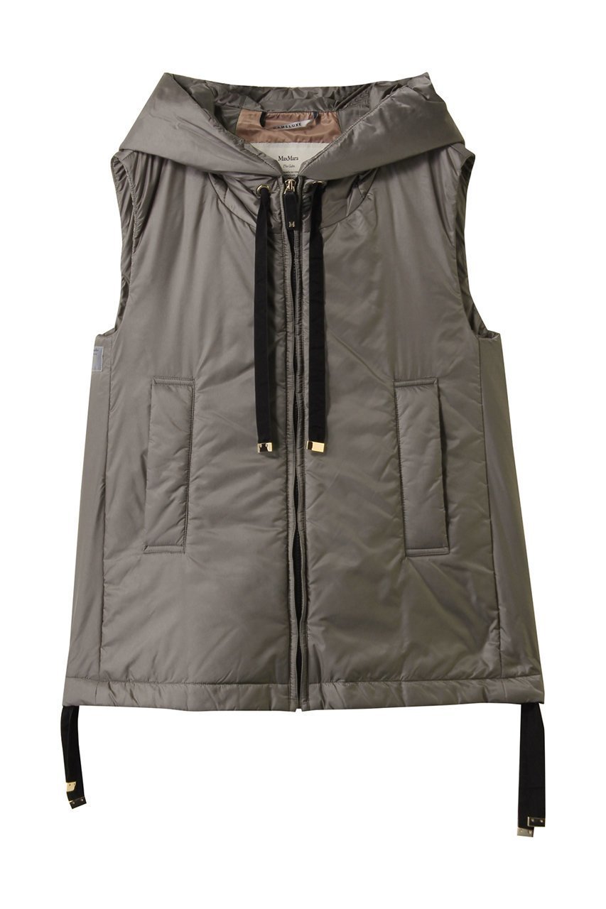 【マックスマーラ/Max Mara】の【Max Mara The Cube】GREENGO ノースリーブパファージャケット インテリア・キッズ・メンズ・レディースファッション・服の通販 founy(ファニー) 　ファッション　Fashion　レディースファッション　Fashion for Women　アウター　Coat / Outerwear Collection　レディースジャケット・軽アウター　Jackets　2025年　2025　2025-2026秋冬・A/W　Autumn/Winter 2025–26 AW25–26　ジャケット　Jacket, Outerwear　フェミニン　Feminine, Girly　ベスト　Vest, Waistcoat　リュクス　Luxury, Elegant, High-End, Chic　冬　Winter / This Winter　A/W・秋冬　Autumn/Winter　ダークグレー|ID: prp329100004646727 ipo3291000000033540986
