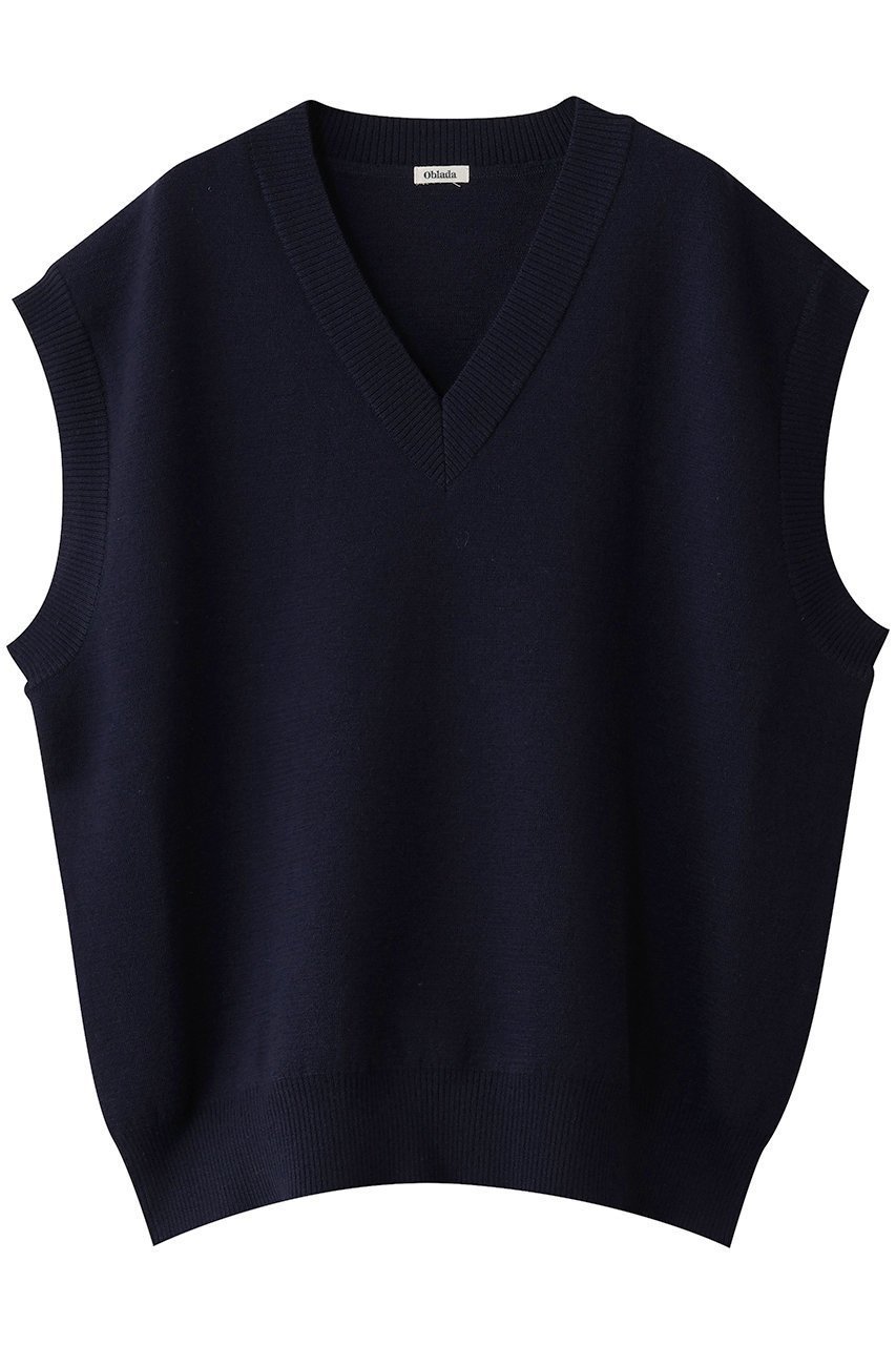 【オブラダ/Oblada】のJERMYN ニットベスト インテリア・キッズ・メンズ・レディースファッション・服の通販 founy(ファニー) 　ファッション　Fashion　レディースファッション　Fashion for Women　アウター　Coat / Outerwear Collection　レディースジャケット・軽アウター　Jackets　2025年　2025　2025-2026秋冬・A/W　Autumn/Winter 2025–26 AW25–26　シンプル　Simple, Minimal　ジャケット　Jacket, Outerwear　ベスト　Vest, Waistcoat　A/W・秋冬　Autumn/Winter　ネイビー|ID: prp329100004646730 ipo3291000000033541015