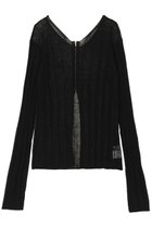 【ミラ ショーン バイ チカ キサダ/mila schon by chika kisada】のランダムリブ 2WAYニット プルオーバー ブラック|ID: prp329100004646735 ipo3291000000035798829