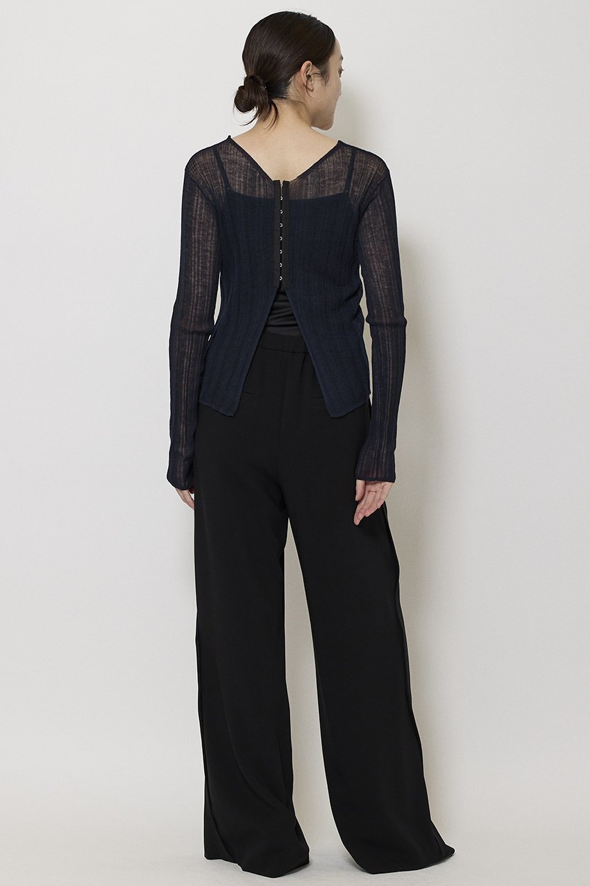 【ミラ ショーン バイ チカ キサダ/mila schon by chika kisada】のランダムリブ 2WAYニット プルオーバー 人気、トレンドファッション・服の通販 founy(ファニー) 　ファッション　Fashion　レディースファッション　Fashion for Women　トップス・カットソー　Cut & Sew Tops　ニット　Knit Tops & Sweaters　カジュアルプルオーバー・ニットトップス　Pullovers & Knit Tops / Casual Pullovers　スリット　Slit, Slit Detail　other-6|ID: prp329100004646735 ipo3291000000035953516