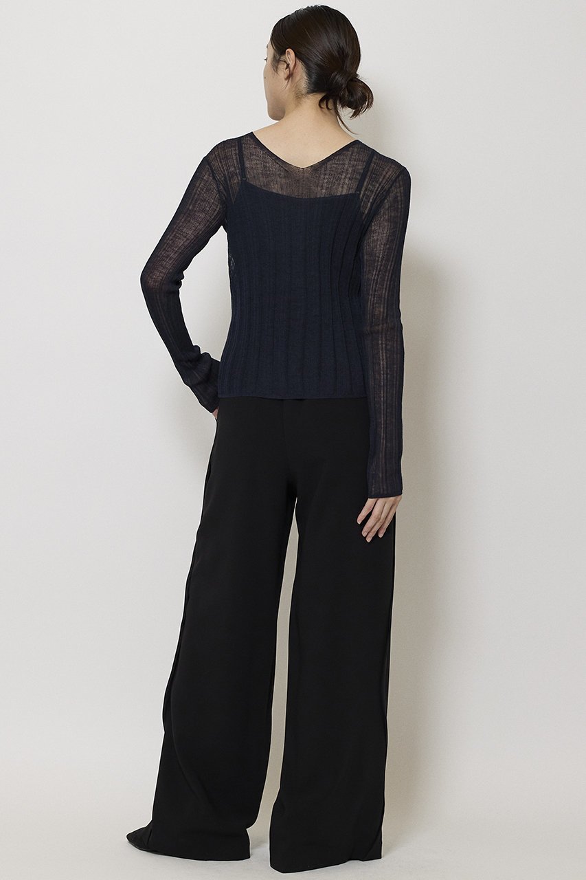 【ミラ ショーン バイ チカ キサダ/mila schon by chika kisada】のランダムリブ 2WAYニット プルオーバー 人気、トレンドファッション・服の通販 founy(ファニー) 　ファッション　Fashion　レディースファッション　Fashion for Women　トップス・カットソー　Cut & Sew Tops　ニット　Knit Tops & Sweaters　カジュアルプルオーバー・ニットトップス　Pullovers & Knit Tops / Casual Pullovers　スリット　Slit, Slit Detail　other-8|ID: prp329100004646735 ipo3291000000035953518