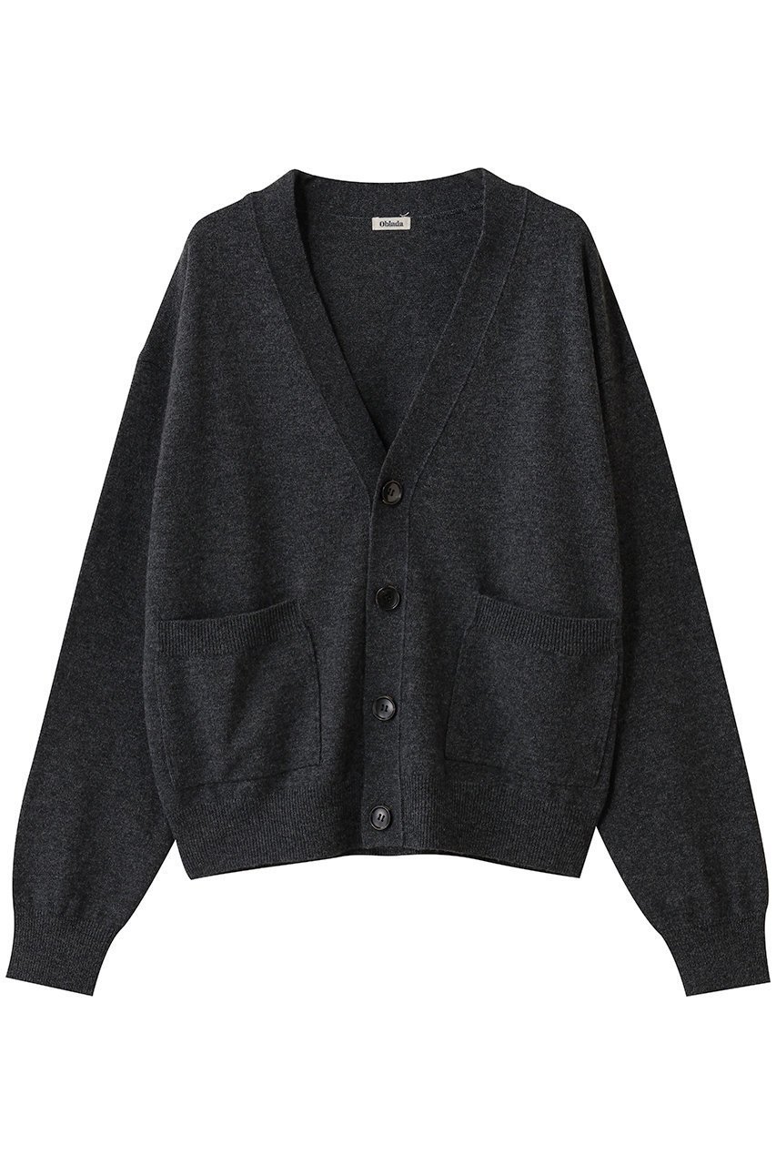 【オブラダ/Oblada】のHENRY カーディガン インテリア・キッズ・メンズ・レディースファッション・服の通販 founy(ファニー) 　ファッション　Fashion　レディースファッション　Fashion for Women　トップス・カットソー　Cut & Sew Tops　ニット　Knit Tops & Sweaters　カーディガン・羽織り　Layered Style Cardigans　2025年　2025　2025-2026秋冬・A/W　Autumn/Winter 2025–26 AW25–26　カーディガン　Cardigan, Knitwear　ベーシック　Basic, Essential　定番　Standard, Basic Item　A/W・秋冬　Autumn/Winter　チャコールグレー|ID: prp329100004646743 ipo3291000000033541126