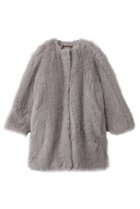 【マックスマーラ/Max Mara】の【Max Mara Studio】EROS フェイクファー ノーカラーコート パールグレー|ID:prp329100004647713