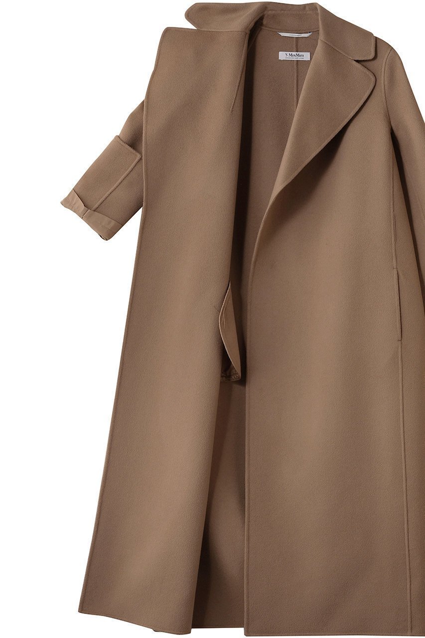 【マックスマーラ/Max Mara】の【 S Max Mara】POLDO ウエストLana Vergine ロングコート 人気、トレンドファッション・服の通販 founy(ファニー) 　ファッション　Fashion　レディースファッション　Fashion for Women　アウター　Coat / Outerwear Collection　コート・ロングコート・ピーコート　Long Coats, Peacoats & More　なめらか　Smooth, Silky Texture　シルク　Silk, 100% Silk　スタイリッシュ　Stylish, Fashionable　ロング　Long, Long-Length　エレガント 上品　Elegant　A/W・秋冬　Autumn/Winter　other-6|ID: prp329100004647715 ipo3291000000035504664