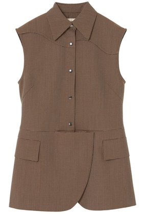 【ミラ ショーン バイ チカ キサダ/mila schon by chika kisada】のチェック ノースリーブ ジャケット 人気、トレンドファッション・服の通販 founy(ファニー) ファッション Fashion レディースファッション Fashion for Women アウター Coat / Outerwear Collection レディースジャケット・軽アウター Jackets シンプル Simple, Minimal ジャケット Jacket, Outerwear タートルネック Turtleneck, High Neck チェック Check, Plaid, Tartan ノースリーブ Sleeveless, No-Sleeve ベスト Vest, Waistcoat ロング Long, Long-Length |ID:prp329100004647716