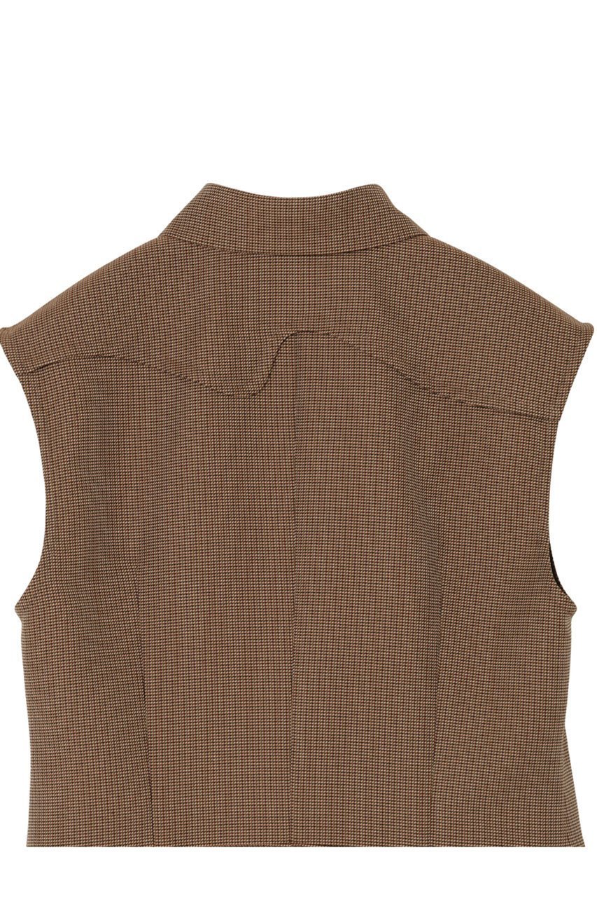 【ミラ ショーン バイ チカ キサダ/mila schon by chika kisada】のチェック ノースリーブ ジャケット 人気、トレンドファッション・服の通販 founy(ファニー) 　ファッション　Fashion　レディースファッション　Fashion for Women　アウター　Coat / Outerwear Collection　レディースジャケット・軽アウター　Jackets　シンプル　Simple, Minimal　ジャケット　Jacket, Outerwear　タートルネック　Turtleneck, High Neck　チェック　Check, Plaid, Tartan　ノースリーブ　Sleeveless, No-Sleeve　ベスト　Vest, Waistcoat　ロング　Long, Long-Length　other-6|ID: prp329100004647716 ipo3291000000035664737