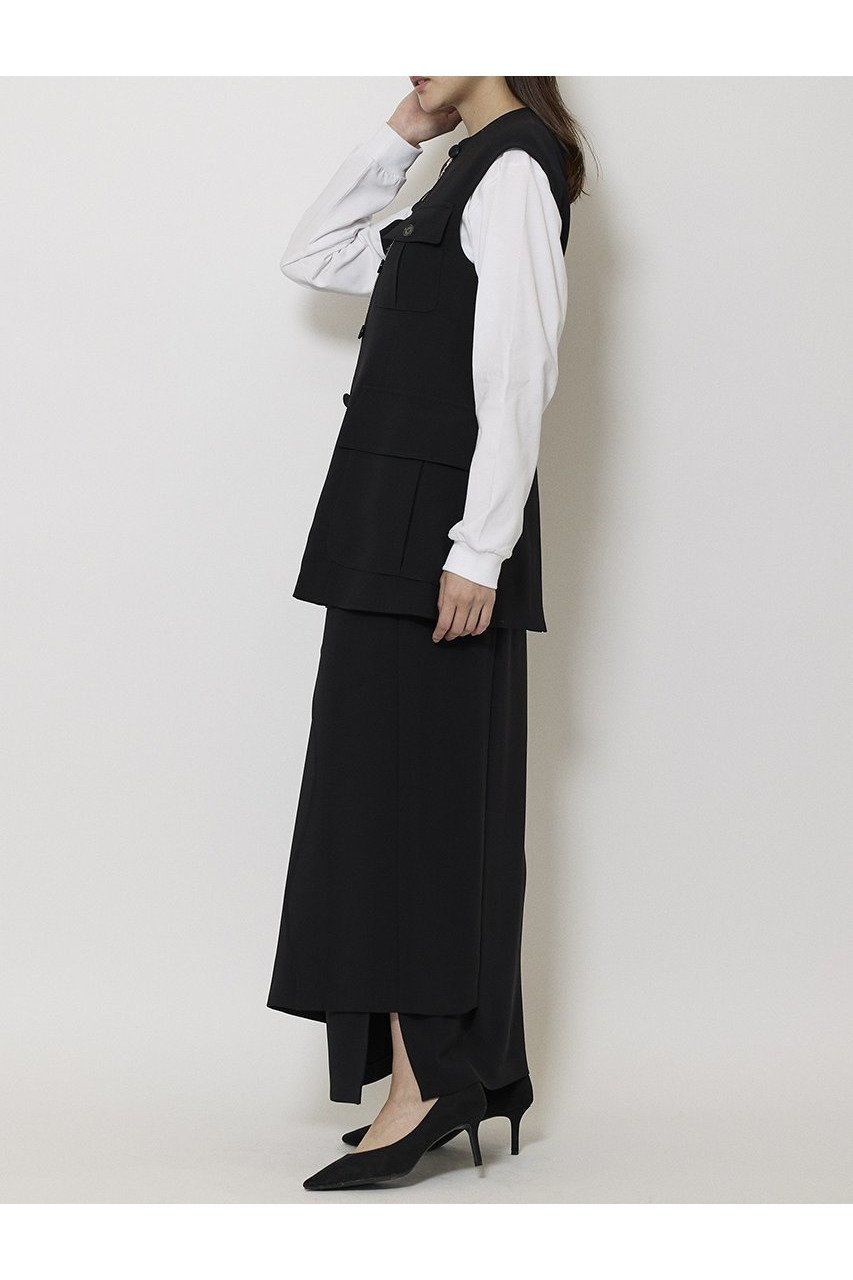 【ミラ ショーン バイ チカ キサダ/mila schon by chika kisada】のジップ ノースリーブ ジャケット 人気、トレンドファッション・服の通販 founy(ファニー) 　ファッション　Fashion　レディースファッション　Fashion for Women　アウター　Coat / Outerwear Collection　レディースジャケット・軽アウター　Jackets　2025年　2025　2025-2026秋冬・A/W　Autumn/Winter 2025–26 AW25–26　おすすめ　Recommended / Our Picks　ジップ　Zip, Zipper　ジャケット　Jacket, Outerwear　ジョーゼット　Georgette, Semi-Sheer Fabric　セットアップ　Set-Up, Coordinated Outfit　チュール　Tulip, Tulip Motif　ノースリーブ　Sleeveless, No-Sleeve　フラップ　Flap, Flap Pocket　フロント　Front, Front Design　ベスト　Vest, Waistcoat　ポケット　Pocket, Pocket Detail　ラップ　Wrap, Wrap Design　A/W・秋冬　Autumn/Winter　other-8|ID: prp329100004647717 ipo3291000000033551133