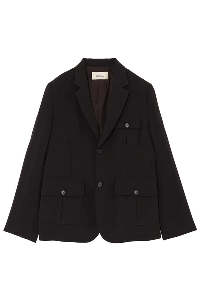 【ミラ ショーン バイ チカ キサダ/mila schon by chika kisada】のダブルジョーゼット フラップポケット ジャケット インテリア・キッズ・メンズ・レディースファッション・服の通販 founy(ファニー) 　ファッション　Fashion　レディースファッション　Fashion for Women　アウター　Coat / Outerwear Collection　レディースジャケット・軽アウター　Jackets　おすすめ　Recommended / Our Picks　とろみ　Fluid, Flowy Fabric　ジャケット　Jacket, Outerwear　ジョーゼット　Georgette, Semi-Sheer Fabric　セットアップ　Set-Up, Coordinated Outfit　ダブル　Double, Double-Breasted　フラップ　Flap, Flap Pocket　ポケット　Pocket, Pocket Detail　エレガント 上品　Elegant　定番　Standard, Basic Item　ブラウン|ID: prp329100004647718 ipo3291000000036182128