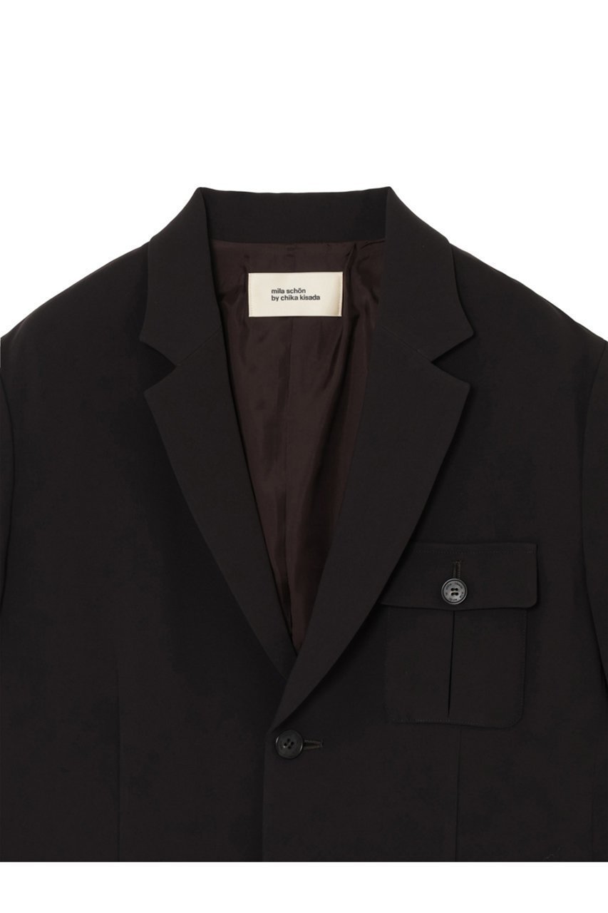 【ミラ ショーン バイ チカ キサダ/mila schon by chika kisada】のダブルジョーゼット フラップポケット ジャケット 人気、トレンドファッション・服の通販 founy(ファニー) 　ファッション　Fashion　レディースファッション　Fashion for Women　アウター　Coat / Outerwear Collection　レディースジャケット・軽アウター　Jackets　おすすめ　Recommended / Our Picks　とろみ　Fluid, Flowy Fabric　ジャケット　Jacket, Outerwear　ジョーゼット　Georgette, Semi-Sheer Fabric　セットアップ　Set-Up, Coordinated Outfit　ダブル　Double, Double-Breasted　フラップ　Flap, Flap Pocket　ポケット　Pocket, Pocket Detail　エレガント 上品　Elegant　定番　Standard, Basic Item　other-3|ID: prp329100004647718 ipo3291000000036182131