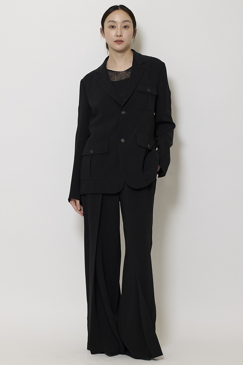 【ミラ ショーン バイ チカ キサダ/mila schon by chika kisada】のダブルジョーゼット フラップポケット ジャケット 人気、トレンドファッション・服の通販 founy(ファニー) 　ファッション　Fashion　レディースファッション　Fashion for Women　アウター　Coat / Outerwear Collection　レディースジャケット・軽アウター　Jackets　おすすめ　Recommended / Our Picks　とろみ　Fluid, Flowy Fabric　ジャケット　Jacket, Outerwear　ジョーゼット　Georgette, Semi-Sheer Fabric　セットアップ　Set-Up, Coordinated Outfit　ダブル　Double, Double-Breasted　フラップ　Flap, Flap Pocket　ポケット　Pocket, Pocket Detail　エレガント 上品　Elegant　定番　Standard, Basic Item　other-5|ID: prp329100004647718 ipo3291000000036881870