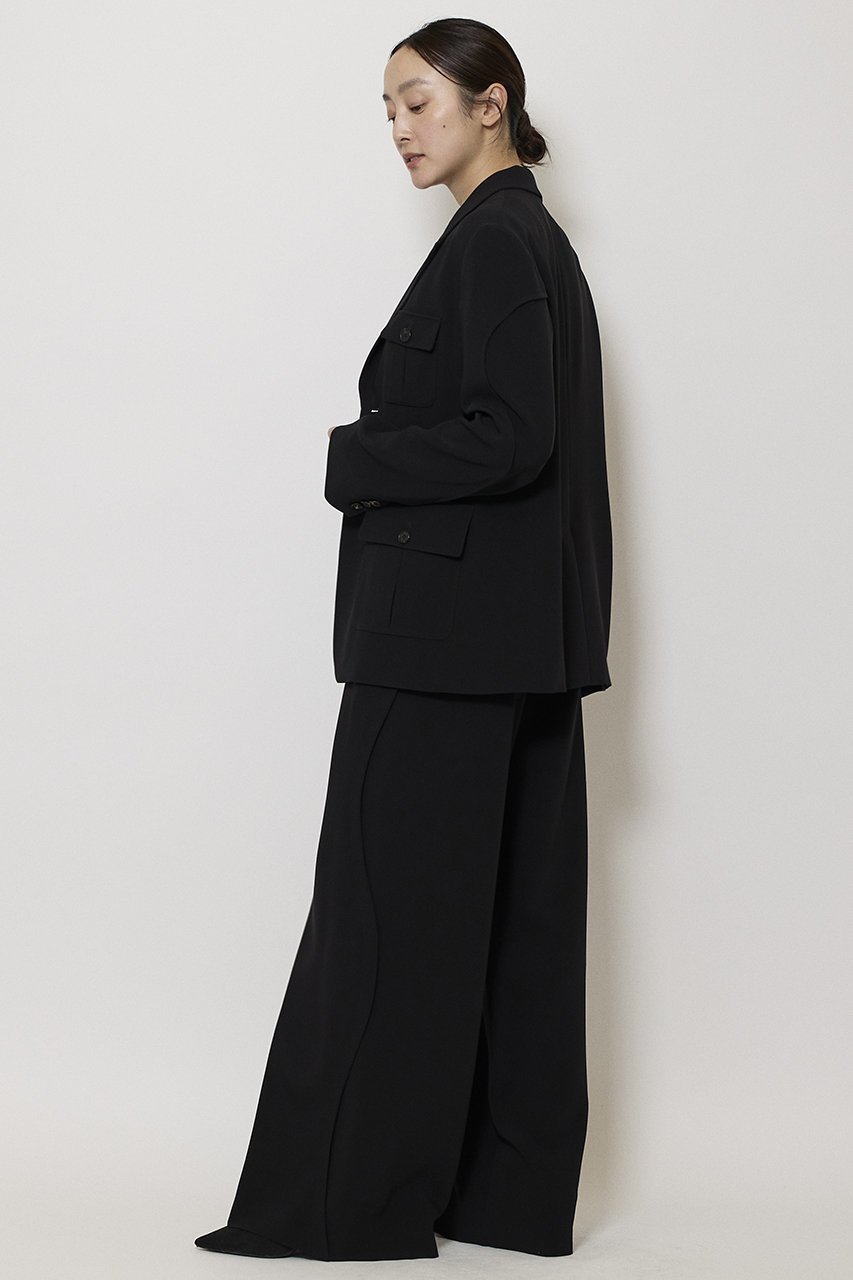 【ミラ ショーン バイ チカ キサダ/mila schon by chika kisada】のダブルジョーゼット フラップポケット ジャケット 人気、トレンドファッション・服の通販 founy(ファニー) 　ファッション　Fashion　レディースファッション　Fashion for Women　アウター　Coat / Outerwear Collection　レディースジャケット・軽アウター　Jackets　おすすめ　Recommended / Our Picks　とろみ　Fluid, Flowy Fabric　ジャケット　Jacket, Outerwear　ジョーゼット　Georgette, Semi-Sheer Fabric　セットアップ　Set-Up, Coordinated Outfit　ダブル　Double, Double-Breasted　フラップ　Flap, Flap Pocket　ポケット　Pocket, Pocket Detail　エレガント 上品　Elegant　定番　Standard, Basic Item　other-6|ID: prp329100004647718 ipo3291000000036881872