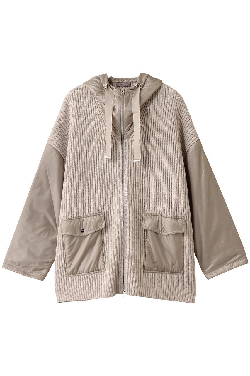 【ヘルノ/HERNO】のウールリブニット フーディーブルゾン 人気、トレンドファッション・服の通販 founy(ファニー) 　ファッション　Fashion　レディースファッション　Fashion for Women　アウター　Coat / Outerwear Collection　レディースジャケット・軽アウター　Jackets　ブルゾンジャケット・スポーティアウター　Blouson Jackets　ジャケット　Jacket, Outerwear　ブルゾン　Blouson, Bomber Jacket　ラグジュアリー　Luxury, Elegant　リラックス　Relax, Relaxed Fit　エレガント 上品　Elegant　定番　Standard, Basic Item　軽量　Lightweight, Ultra Light　 other-1|ID: prp329100004647720 ipo3291000000036047751