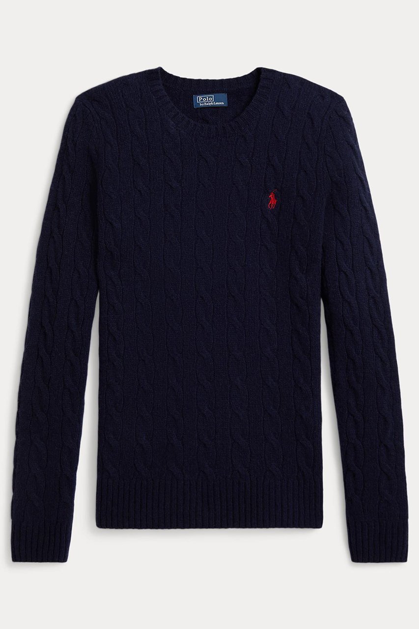 【ラルフローレン/RALPH LAUREN】の【POLO RALPH LAUREN】ケーブル ウールカシミヤ クルーネック セーター インテリア・キッズ・メンズ・レディースファッション・服の通販 founy(ファニー) 　ファッション　Fashion　レディースファッション　Fashion for Women　トップス・カットソー　Cut & Sew Tops　ニット　Knit Tops & Sweaters　カジュアルプルオーバー・ニットトップス　Pullovers & Knit Tops / Casual Pullovers　2025年　2025　2025-2026秋冬・A/W　Autumn/Winter 2025–26 AW25–26　スリム　Slim, Slim Fit　セーター　Sweater, Knitwear　フィット　Fit, Slim Fit　エレガント 上品　Elegant　定番　Standard, Basic Item　A/W・秋冬　Autumn/Winter　ネイビー|ID: prp329100004647724 ipo3291000000033551186