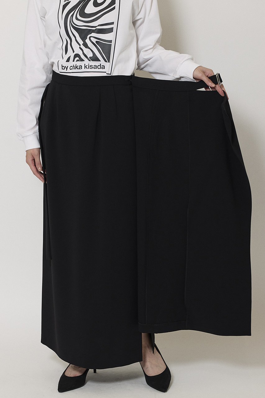 【ミラ ショーン バイ チカ キサダ/mila schon by chika kisada】のジョーゼット ラップスカート 人気、トレンドファッション・服の通販 founy(ファニー) 　ファッション　Fashion　レディースファッション　Fashion for Women　スカート　Skirts　2025年　2025　2025-2026秋冬・A/W　Autumn/Winter 2025–26 AW25–26　おすすめ　Recommended / Our Picks　コレクション　Collection, Seasonal Line　シンプル　Simple, Minimal　ジョーゼット　Georgette, Semi-Sheer Fabric　セットアップ　Set-Up, Coordinated Outfit　フレア　Flare, Flared　ベスト　Vest, Waistcoat　ラップ　Wrap, Wrap Design　エレガント 上品　Elegant　A/W・秋冬　Autumn/Winter　other-7|ID: prp329100004647730 ipo3291000000033551238