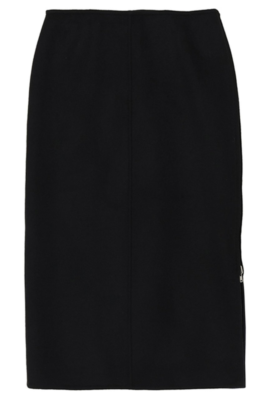 【ミラ ショーン バイ チカ キサダ/mila schon by chika kisada】のリバーシブル ウール サイドZIPスカート インテリア・キッズ・メンズ・レディースファッション・服の通販 founy(ファニー) 　ファッション　Fashion　レディースファッション　Fashion for Women　スカート　Skirts　ロングスカート　Long Skirts / Maxi & Midi Skirts　ジップ　Zip, Zipper　スリット　Slit, Slit Detail　リバーシブル　Reversible, Two-Sided　ロング　Long, Long-Length　ブラック×ネイビー|ID: prp329100004647731 ipo3291000000036923472