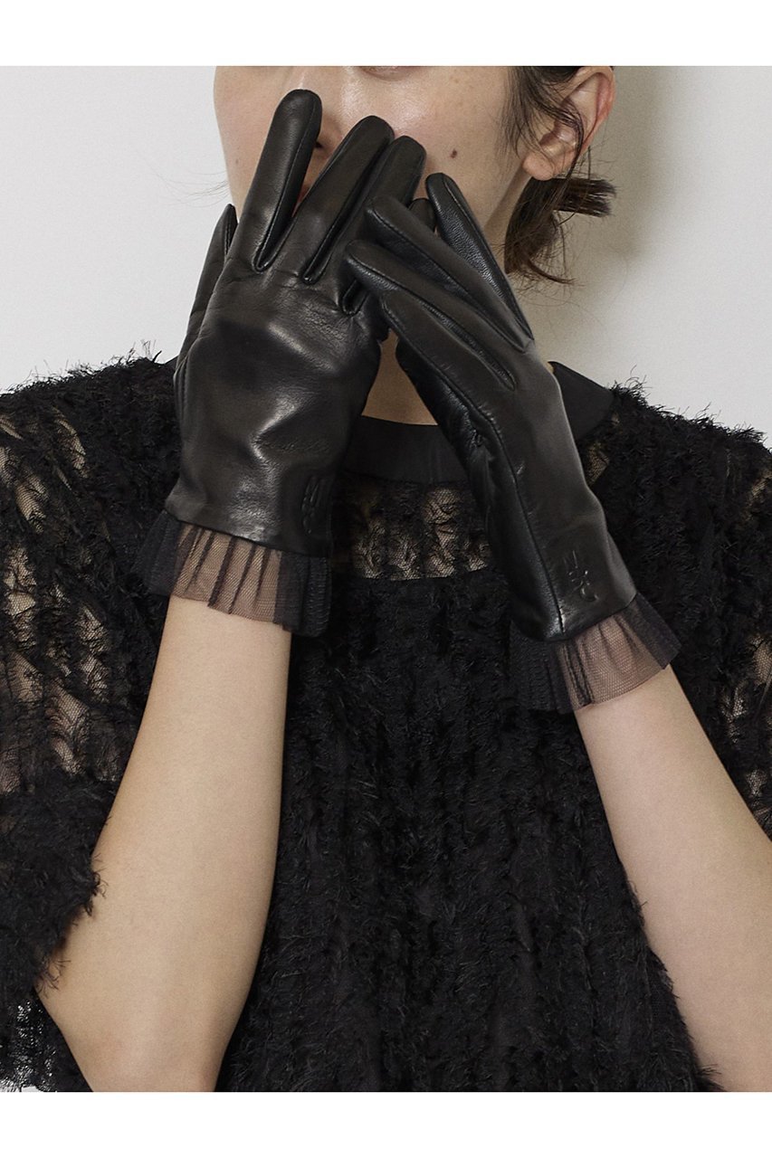 【ミラ ショーン バイ チカ キサダ/mila schon by chika kisada】のチュール レザー グローブ 人気、トレンドファッション・服の通販 founy(ファニー) 　ファッション　Fashion　レディースファッション　Fashion for Women　2025年　2025　2025-2026秋冬・A/W　Autumn/Winter 2025–26 AW25–26　チュール　Tulip, Tulip Motif　ドレス　Dress, One-Piece　A/W・秋冬　Autumn/Winter　other-2|ID: prp329100004648541 ipo3291000000033562515