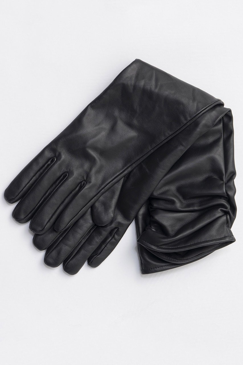【メゾンスペシャル/MAISON SPECIAL】のSide Gathers Lamb Leather Long Gloves/サイドギャザーラムレザーロンググローブ インテリア・キッズ・メンズ・レディースファッション・服の通販 founy(ファニー) ファッション Fashion レディースファッション Fashion for Women 手袋 Gloves & Mittens ギャザー Gathered, Ruffled ロング Long, Long-Length 冬 Winter / This Winter BLK(ブラック)|ID: prp329100004648542 ipo3291000000033562523