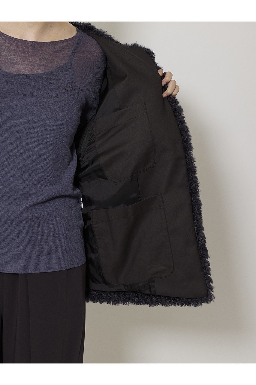 【ミラ ショーン バイ チカ キサダ/mila schon by chika kisada】のフェイクファー ボア 2WAYブルゾン 人気、トレンドファッション・服の通販 founy(ファニー) 　ファッション　Fashion　レディースファッション　Fashion for Women　アウター　Coat / Outerwear Collection　コート・ロングコート・ピーコート　Long Coats, Peacoats & More　ブルゾンジャケット・スポーティアウター　Blouson Jackets　なめらか　Smooth, Silky Texture　エアリー　Airy Texture　フェイクファー　Faux Fur, Imitation Fur　ブルゾン　Blouson, Bomber Jacket　ベスト　Vest, Waistcoat　ポケット　Pocket, Pocket Detail　other-5|ID: prp329100004648547 ipo3291000000035816986