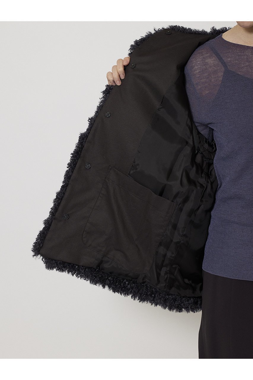 【ミラ ショーン バイ チカ キサダ/mila schon by chika kisada】のフェイクファー ボア 2WAYブルゾン 人気、トレンドファッション・服の通販 founy(ファニー) 　ファッション　Fashion　レディースファッション　Fashion for Women　アウター　Coat / Outerwear Collection　コート・ロングコート・ピーコート　Long Coats, Peacoats & More　ブルゾンジャケット・スポーティアウター　Blouson Jackets　なめらか　Smooth, Silky Texture　エアリー　Airy Texture　フェイクファー　Faux Fur, Imitation Fur　ブルゾン　Blouson, Bomber Jacket　ベスト　Vest, Waistcoat　ポケット　Pocket, Pocket Detail　other-6|ID: prp329100004648547 ipo3291000000035816987