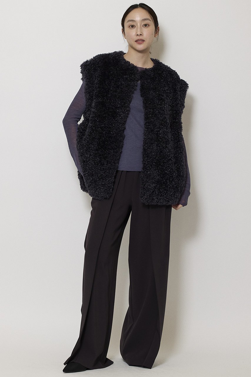 【ミラ ショーン バイ チカ キサダ/mila schon by chika kisada】のフェイクファー ボア 2WAYブルゾン 人気、トレンドファッション・服の通販 founy(ファニー) 　ファッション　Fashion　レディースファッション　Fashion for Women　アウター　Coat / Outerwear Collection　コート・ロングコート・ピーコート　Long Coats, Peacoats & More　ブルゾンジャケット・スポーティアウター　Blouson Jackets　なめらか　Smooth, Silky Texture　エアリー　Airy Texture　フェイクファー　Faux Fur, Imitation Fur　ブルゾン　Blouson, Bomber Jacket　ベスト　Vest, Waistcoat　ポケット　Pocket, Pocket Detail　other-7|ID: prp329100004648547 ipo3291000000035816989