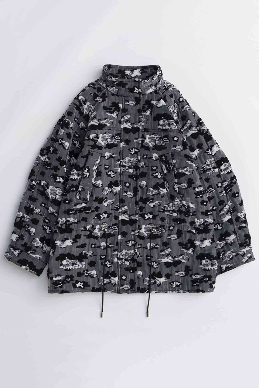 【メゾンスペシャル/MAISON SPECIAL】のJacquard Blouson/ジャガードブルゾン インテリア・キッズ・メンズ・レディースファッション・服の通販 founy(ファニー) 　ファッション　Fashion　レディースファッション　Fashion for Women　アウター　Coat / Outerwear Collection　レディースジャケット・軽アウター　Jackets　ブルゾンジャケット・スポーティアウター　Blouson Jackets　インナー　Innerwear　シアー　Sheer, See-Through　ジャカード／ジャガード　Jacquard, Woven Pattern　ジャケット　Jacket, Outerwear　トレンド　Trend, Trending Now　ドローストリング　Drawstring, Pull Cord　バランス　Balance, Style Balance　フラワー　Flower, Floral　フロント　Front, Front Design　ブルゾン　Blouson, Bomber Jacket　防寒　Cold Protection, Winter-Ready　モチーフ　Motif, Design Theme　モノトーン　Monotone, Black and White　A/W・秋冬　Autumn/Winter　2025年　2025　2025-2026秋冬・A/W　Autumn/Winter 2025–26 AW25–26　GRY(グレー)|ID: prp329100004648550 ipo3291000000033562602