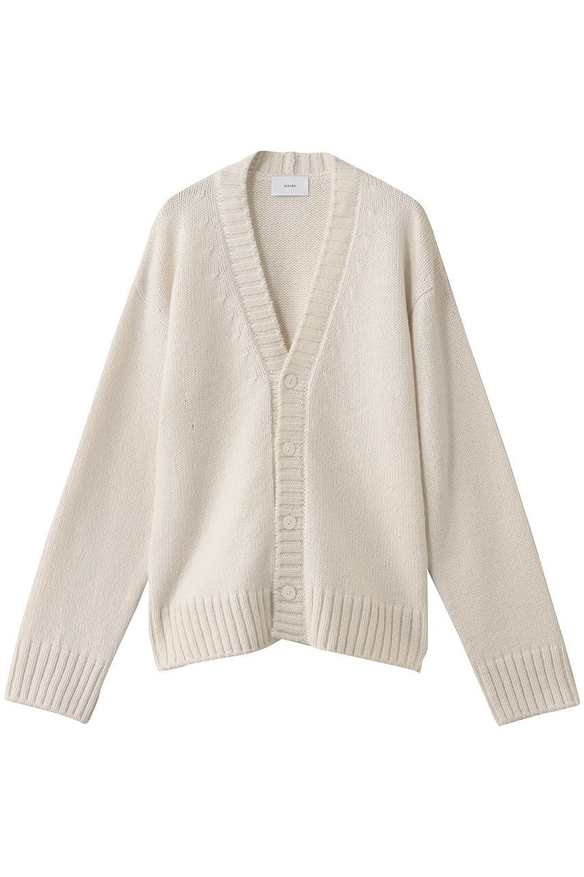 【セアン/SCEARN】のCASHMERE LOW-GAUGE KNIT CARDIGAN/ニットカーディガン インテリア・キッズ・メンズ・レディースファッション・服の通販 founy(ファニー) 　ファッション　Fashion　レディースファッション　Fashion for Women　トップス・カットソー　Cut & Sew Tops　ニット　Knit Tops & Sweaters　カーディガン・羽織り　Layered Style Cardigans　カジュアルプルオーバー・ニットトップス　Pullovers & Knit Tops / Casual Pullovers　カーディガン　Cardigan, Knitwear　シェイプ　Shape, Slim Fit　シンプル　Simple, Minimal　ボトム　Bottoms, Lower Wear　定番　Standard, Basic Item　Ecru|ID: prp329100004648551 ipo3291000000035967727