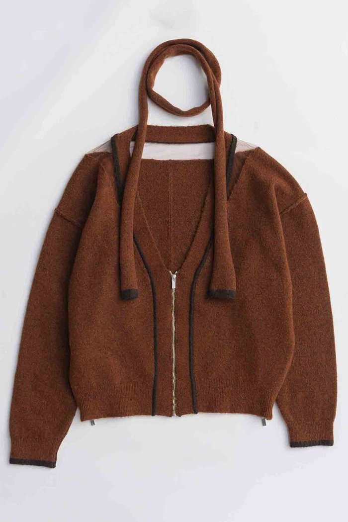 【メゾンスペシャル/MAISON SPECIAL】のWith Stall Tulle Slit Cardigan/ストール付キチュールスリットカーディガン インテリア・キッズ・メンズ・レディースファッション・服の通販 founy(ファニー) https://founy.com/ ファッション Fashion レディースファッション Fashion for Women 2025年 2025 2025-2026秋冬・A/W Autumn/Winter 2025–26 AW25–26 カーディガン Cardigan, Knitwear ショルダー Shoulder, Shoulder Strap シンプル Simple, Minimal ジップ Zip, Zipper ストール Stole, Wrap チュール Tulip, Tulip Motif A/W・秋冬 Autumn/Winter |ID: prp329100004648553 ipo3291000000033562623