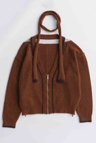 【メゾンスペシャル/MAISON SPECIAL】のWith Stall Tulle Slit Cardigan/ストール付キチュールスリットカーディガン BRN(ブラウン)|ID: prp329100004648553 ipo3291000000033562624