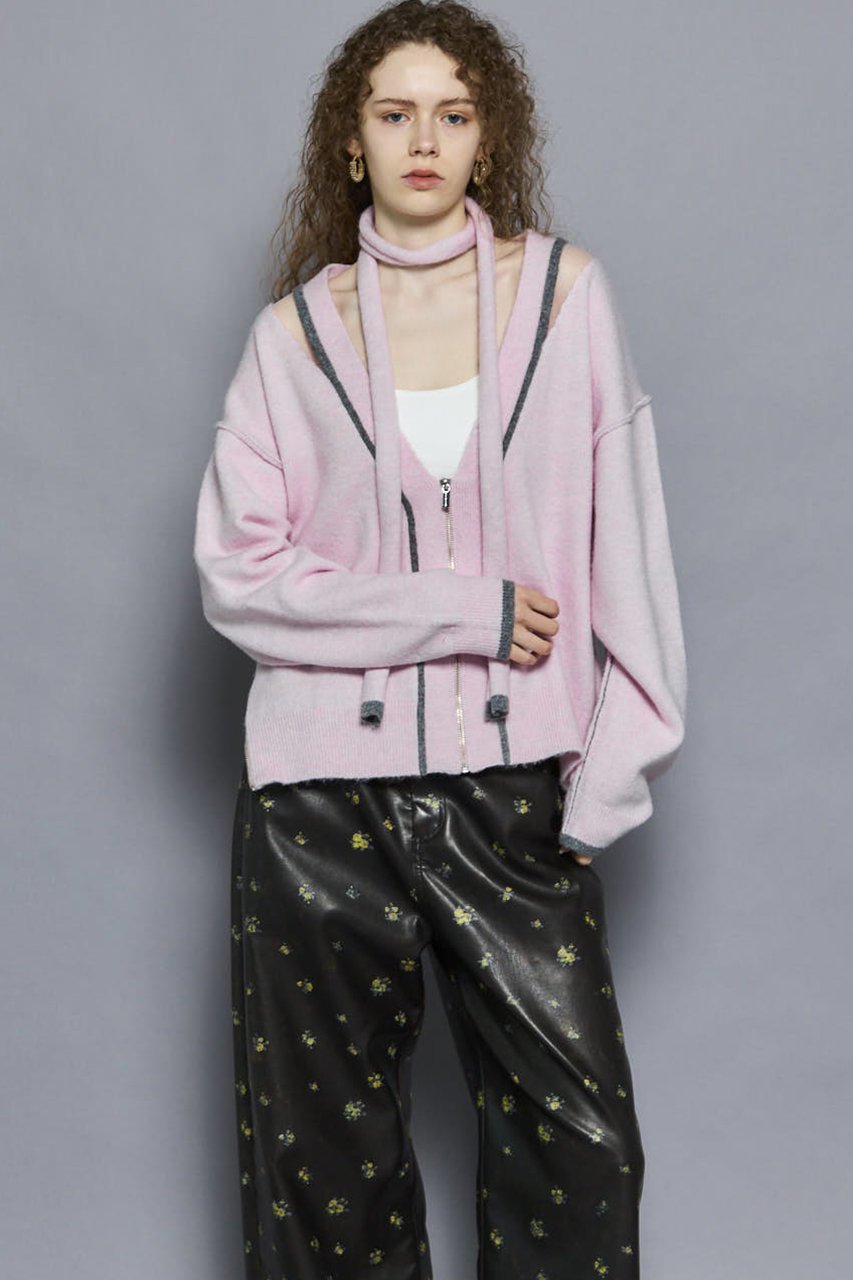 【メゾンスペシャル/MAISON SPECIAL】のWith Stall Tulle Slit Cardigan/ストール付キチュールスリットカーディガン 人気、トレンドファッション・服の通販 founy(ファニー) 　ファッション　Fashion　レディースファッション　Fashion for Women　2025年　2025　2025-2026秋冬・A/W　Autumn/Winter 2025–26 AW25–26　カーディガン　Cardigan, Knitwear　ショルダー　Shoulder, Shoulder Strap　シンプル　Simple, Minimal　ジップ　Zip, Zipper　ストール　Stole, Wrap　チュール　Tulip, Tulip Motif　A/W・秋冬　Autumn/Winter　other-8|ID: prp329100004648553 ipo3291000000033562633