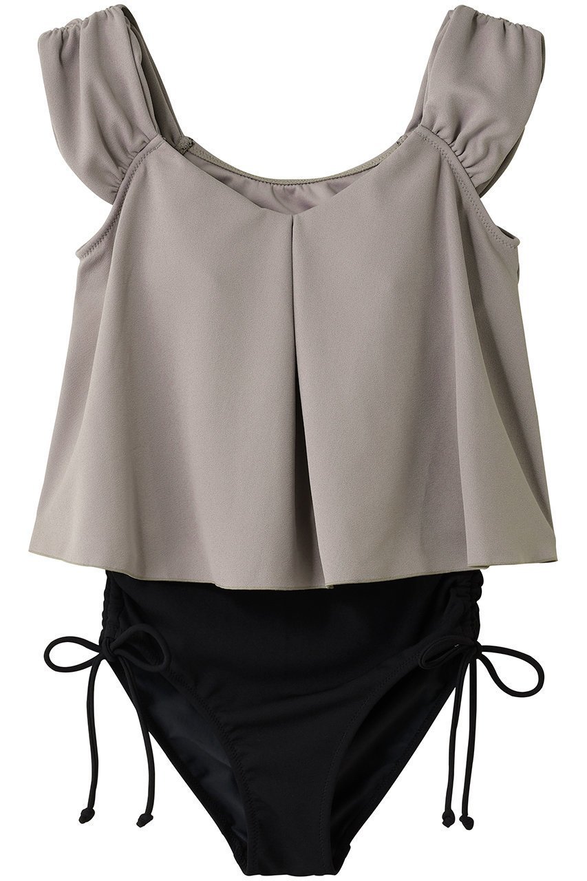 【レイール/Reir】の【San-ai Resort】ワンピ見えビキニ インテリア・キッズ・メンズ・レディースファッション・服の通販 founy(ファニー) 　ファッション　Fashion　レディースファッション　Fashion for Women　水着　Swimwear　レディース水着・ビーチウェア　Swimwear & Beachwear　ギャザー　Gathered, Ruffled　スポーツ　Sports, Activewear　セパレート　Separate, Two-Piece　ビキニ　Bikini, Two-Piece Swimsuit　ビーチ　Beach, Seaside　フレア　Flare, Flared　リゾート　Resort, Vacation Style　リラックス　Relax, Relaxed Fit　ワイヤー　Wire, Wired Bra　新作・新入荷　New Arrivals / New In　水着　Swimsuit, Swimwear　グレー|ID: prp329100004649082 ipo3291000000033575743
