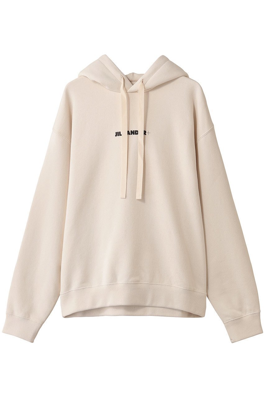 【ジル サンダー/JIL SANDER】の【JIL SANDER+】フーディー スウェットシャツ インテリア・キッズ・メンズ・レディースファッション・服の通販 founy(ファニー) 　ファッション　Fashion　レディースファッション　Fashion for Women　トップス・カットソー　Cut & Sew Tops　シャツ・ブラウス・オフィスカジュアル　Elegant Blouses & Button-Ups　レディースパーカー・カジュアルフーディー　Casual Hoodies & Sweatshirts　ロングTシャツ・Tシャツ　Longline T-Shirts & Tees　スウェット・クルーネックトップス　Sweatshirts & Crewnecks / Relaxed Fit Sweat Tops　カットソー・ベーシックTシャツ　Cut-and-Sewn Tops / Stretch Tees & Basics　2025年　2025　2025-2026秋冬・A/W　Autumn/Winter 2025–26 AW25–26　シンプル　Simple, Minimal　フロント　Front, Front Design　ボトム　Bottoms, Lower Wear　ワイド　Wide, Wide Fit　定番　Standard, Basic Item　A/W・秋冬　Autumn/Winter　デューン|ID: prp329100004649102 ipo3291000000033575881